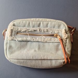 Universal Thread Blue Denim 90s Distressed Cosmetic Bag 9" Long